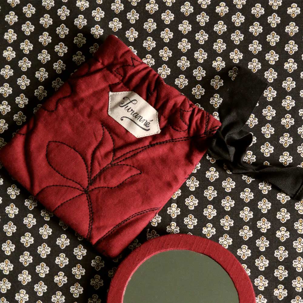 Suranné - Miroir Pochette - Rouge Vin