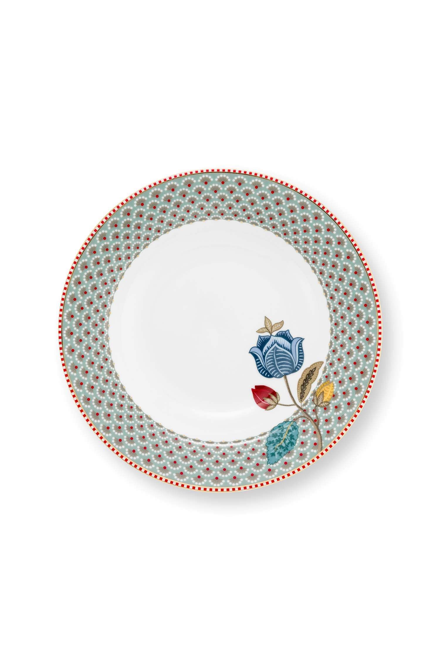 Deep Plate Blooming Tales Blue 21.5cm