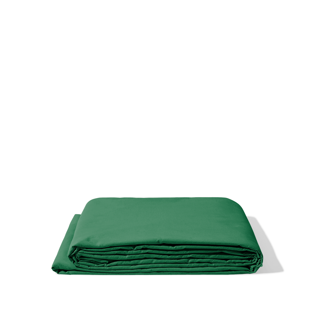 Drap plat en percale de coton - Vert Pixel