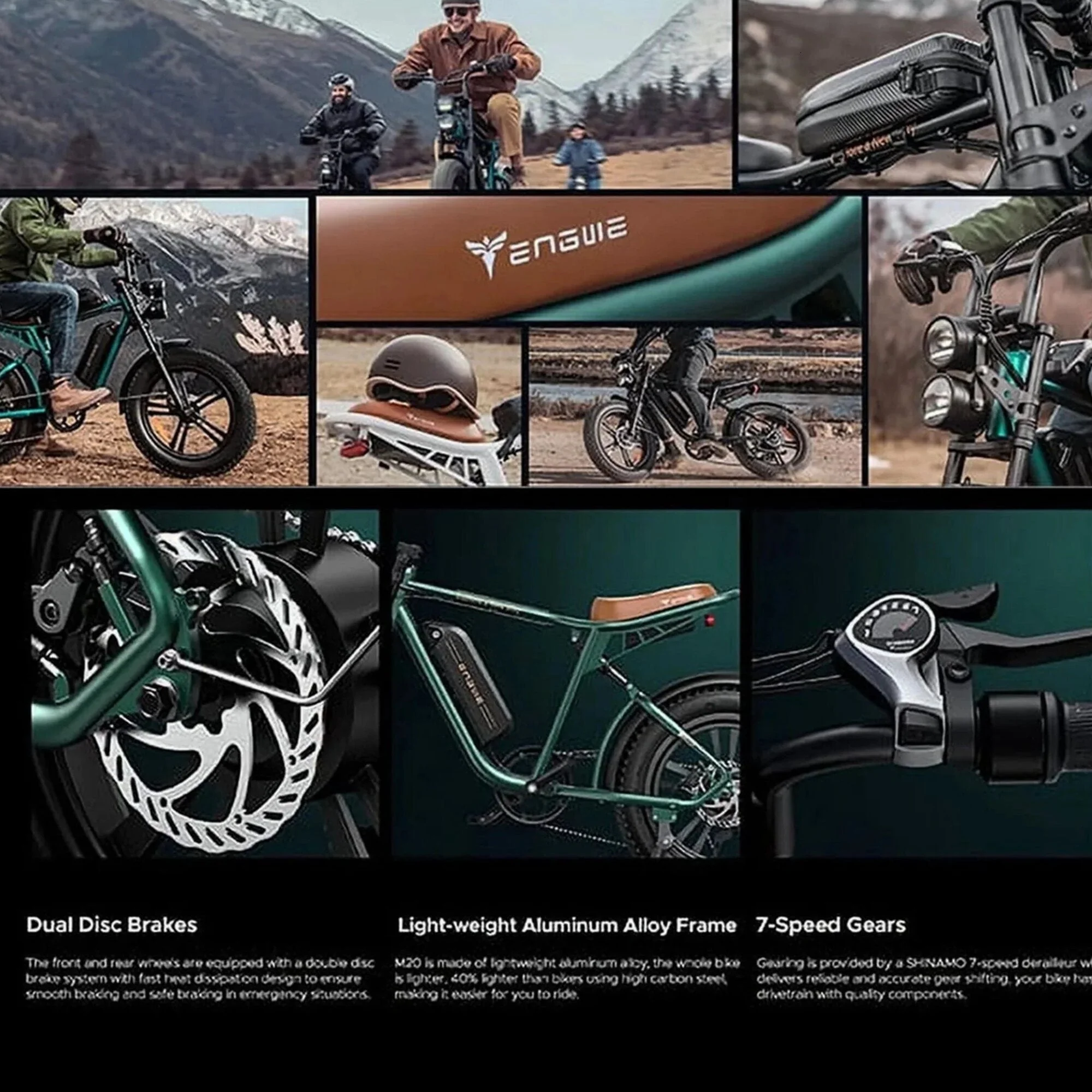 AKEZ Retro Electric Bike 1000W, 28 mph, 94 Miles, 20 inch x 4.0 inch Fat Tires - Image 10 AKEZ Retro Electric Bike 1000W, 28 mph, 94 Miles, 20 inch x 4.0 inch Fat Tires - Image 10
