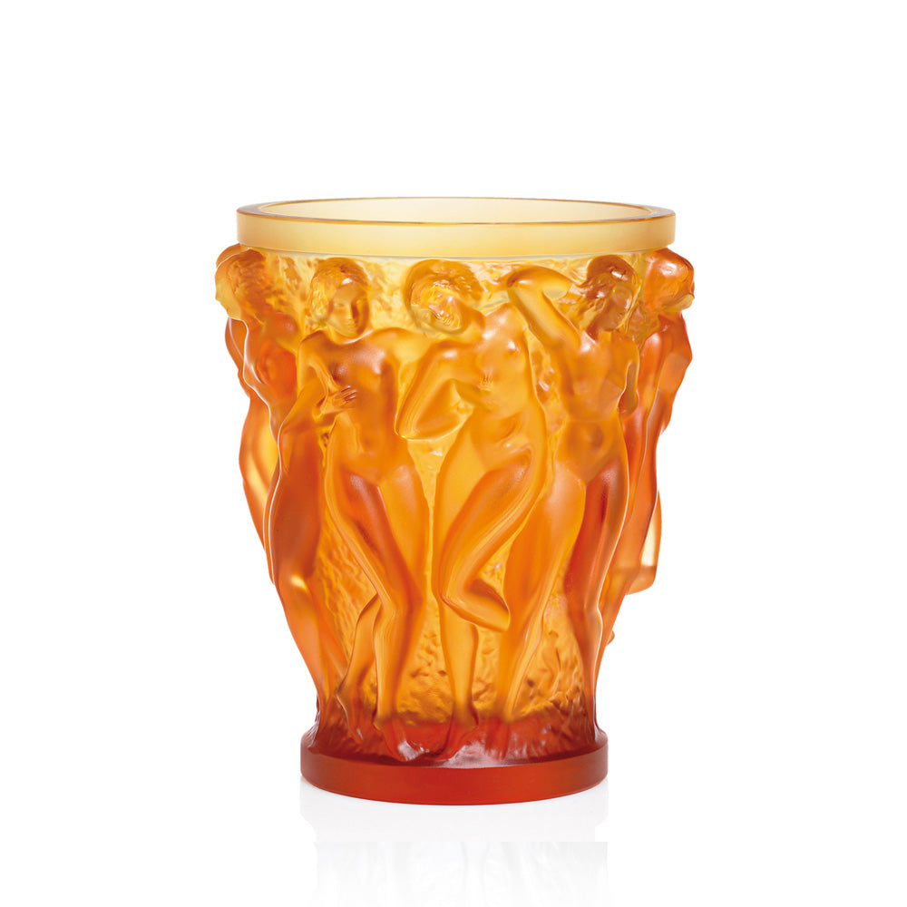 VASE BACCHANTES - CRISTAL AMBRE