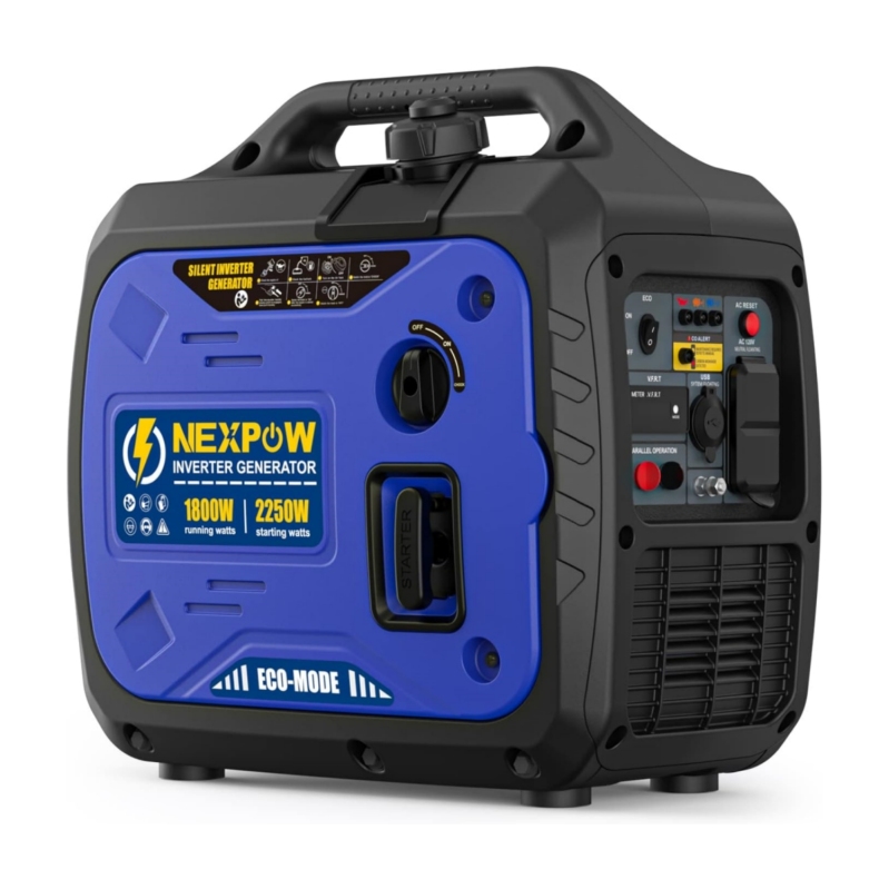 WAYFAIR NEXPOW Portable Inverter Generator, 2250W Super Quiet Generator With CO Alarm Ideal,Eco-Mode Feature, Parallel Capability,EPA Compliant,And 5V/3A USB Outlet,Lightweight For Backup Home Us& Camping