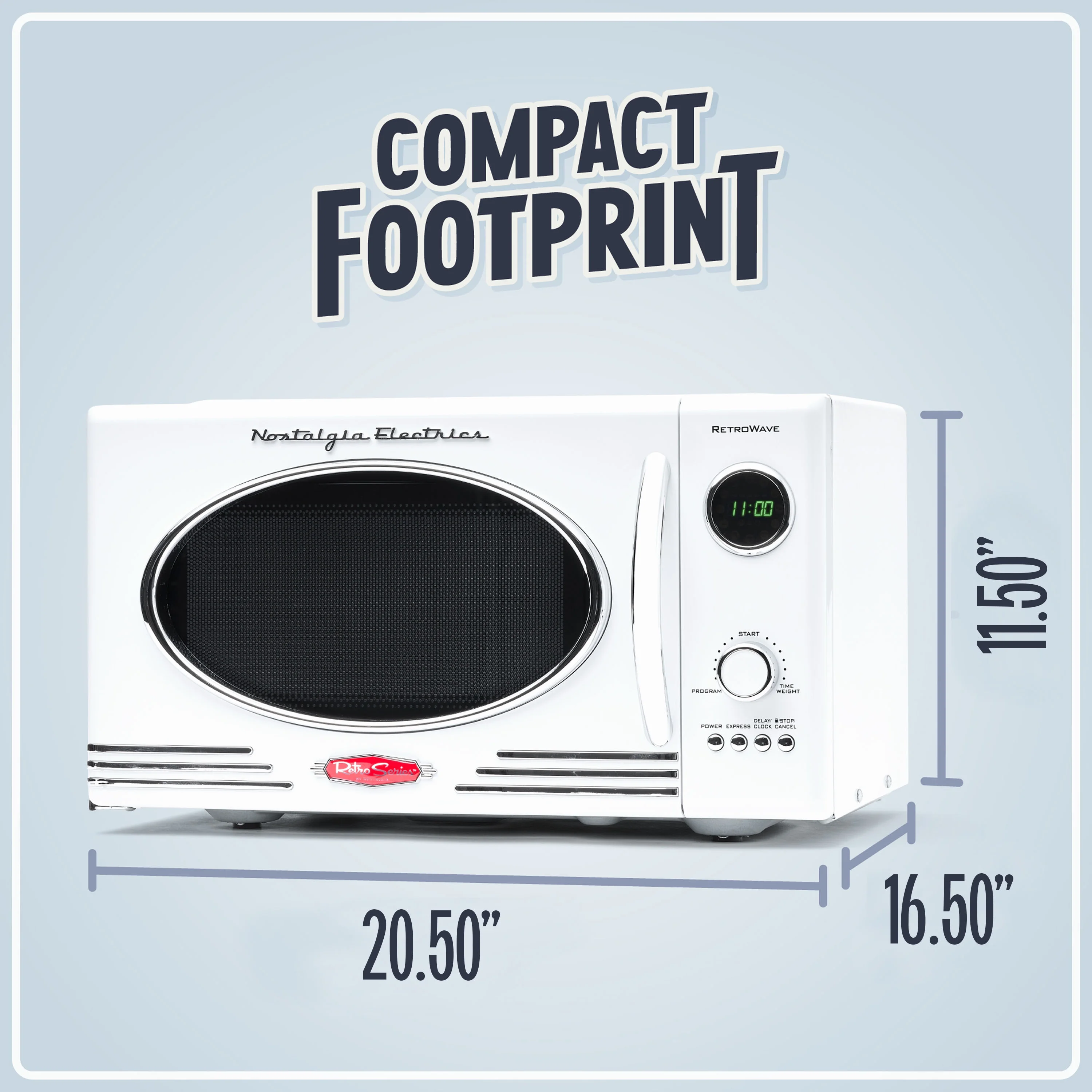 Nostalgia Retro Microwave for Countertop 0.9 cu ft Vintage Microwave, Ivory - Image 22