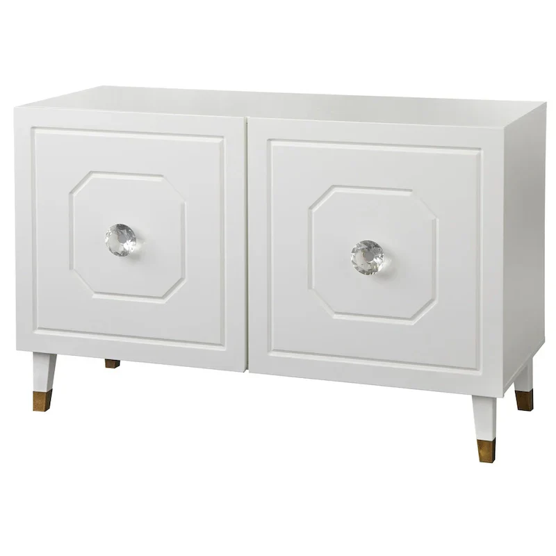 angelo:HOME Jaslene Glossy Glam Media Buffet Cabinet