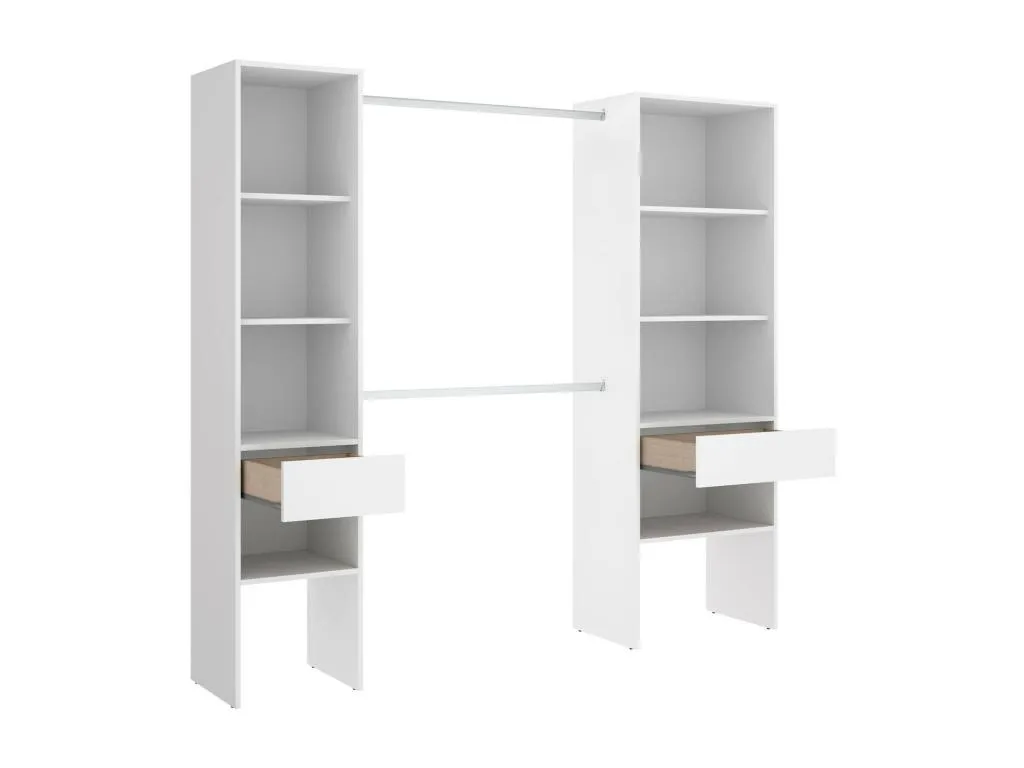 Gran Armario Di Muebles de dormitorio Vestidor Armario de ropa 160x50 h185 cm Blanco 60994gous