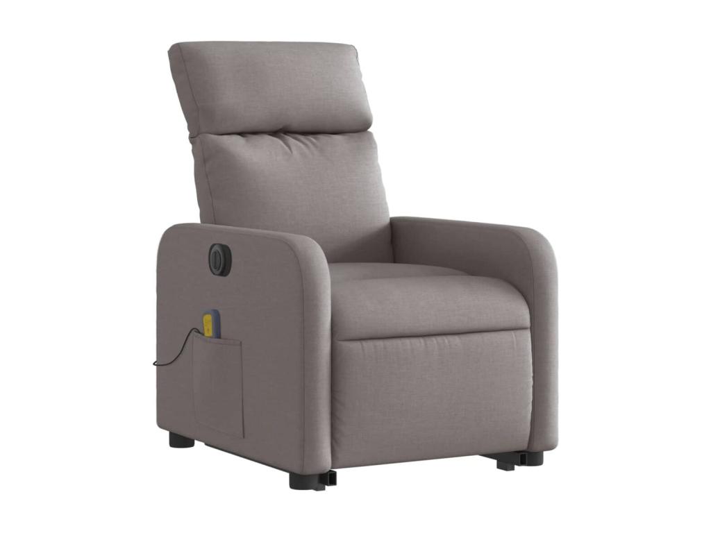 Sillón de masaje eléctrico reclinable elevable Nidolux taupé