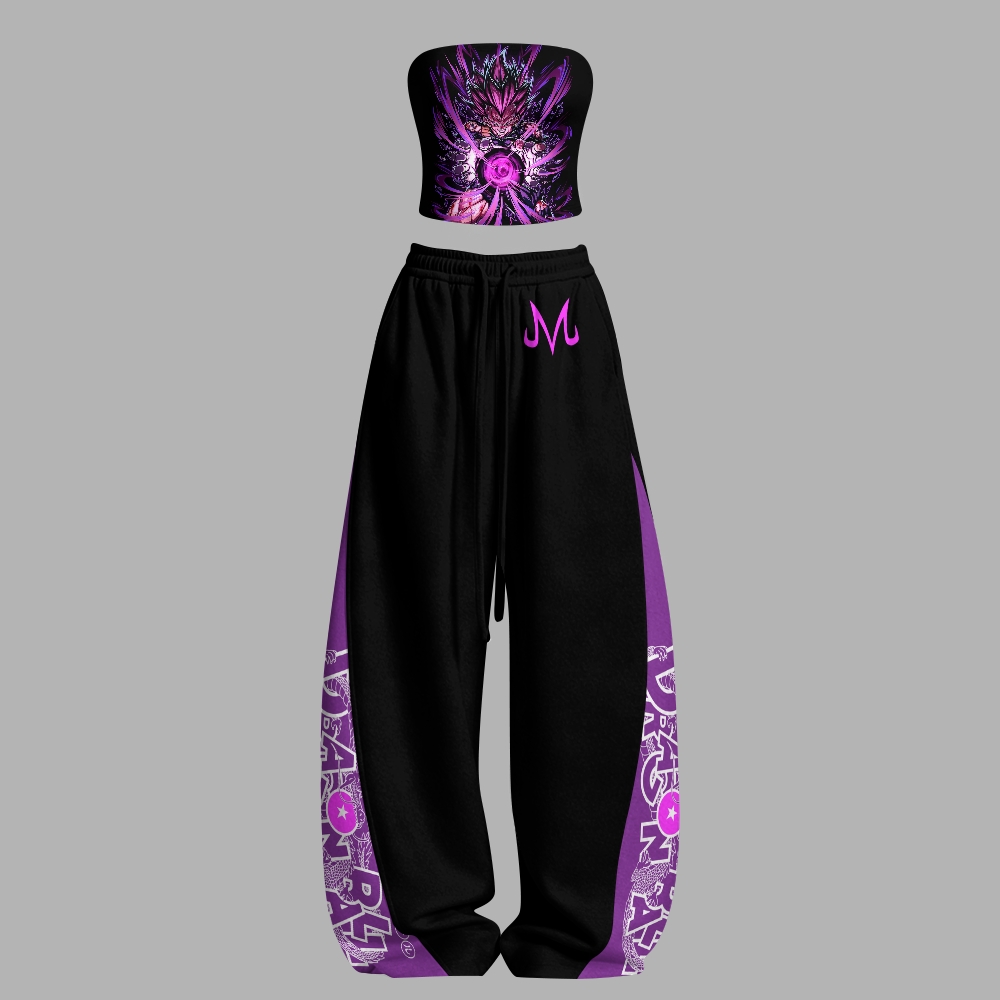 DRAGON BALL Strapless Top  & Elasticated Trousers Two-Piece Set