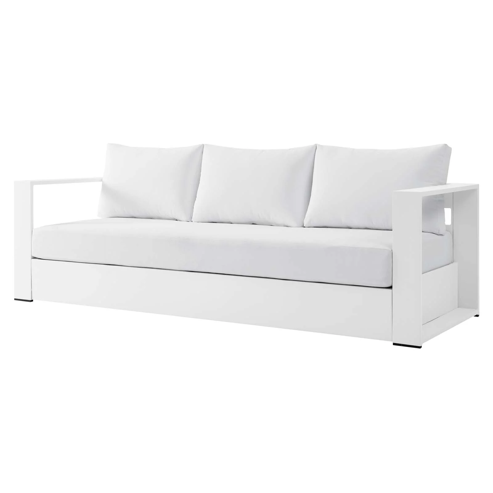 Lounge Sofa Table Set, Grey Gray, Aluminum, Metal, Fabric, Modern Contemporary, Outdoor Patio Balcony Cafe Bistro Garden Furniture Hotel Hospitality - Image 54