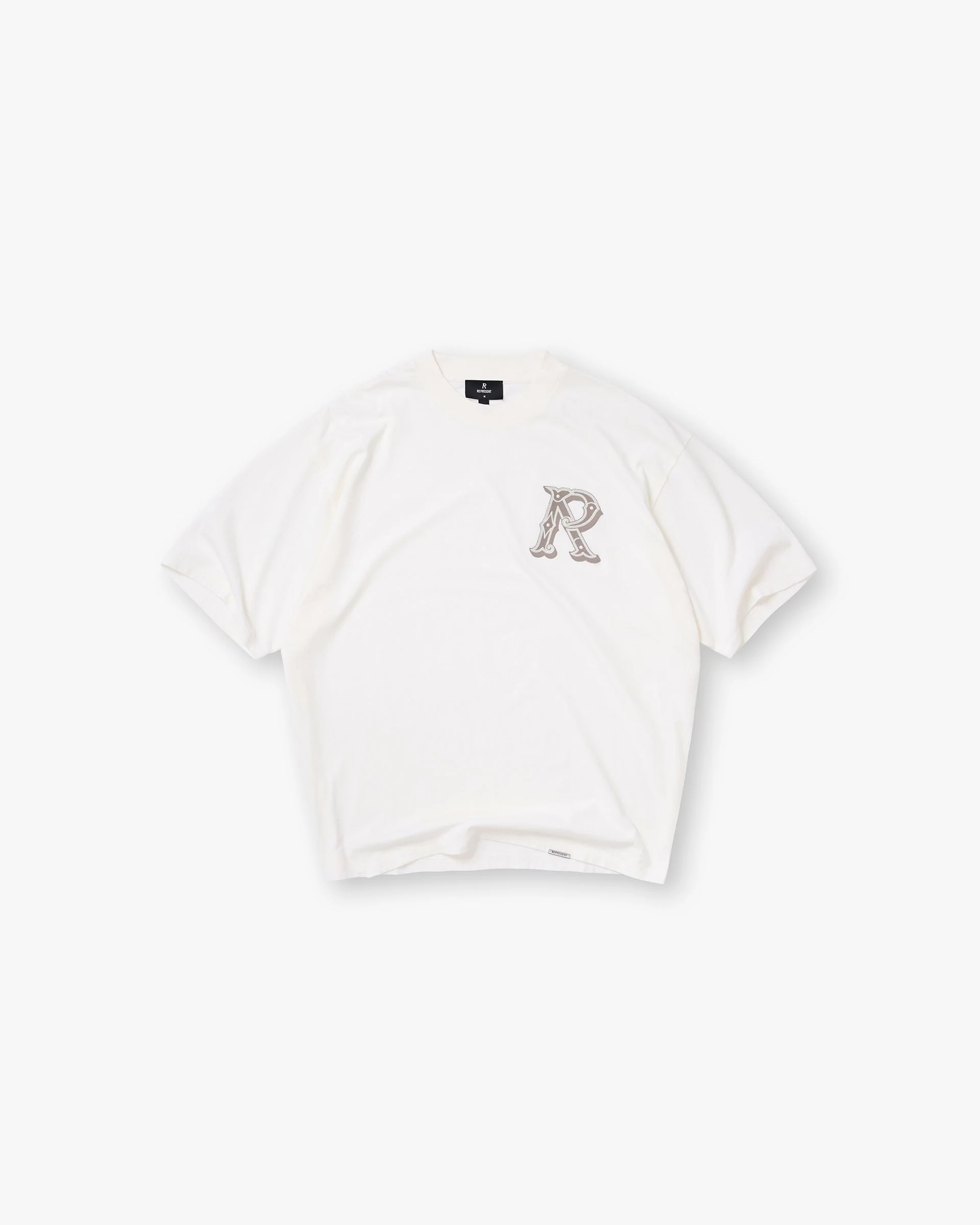 Western Initial T-Shirt - Flat White