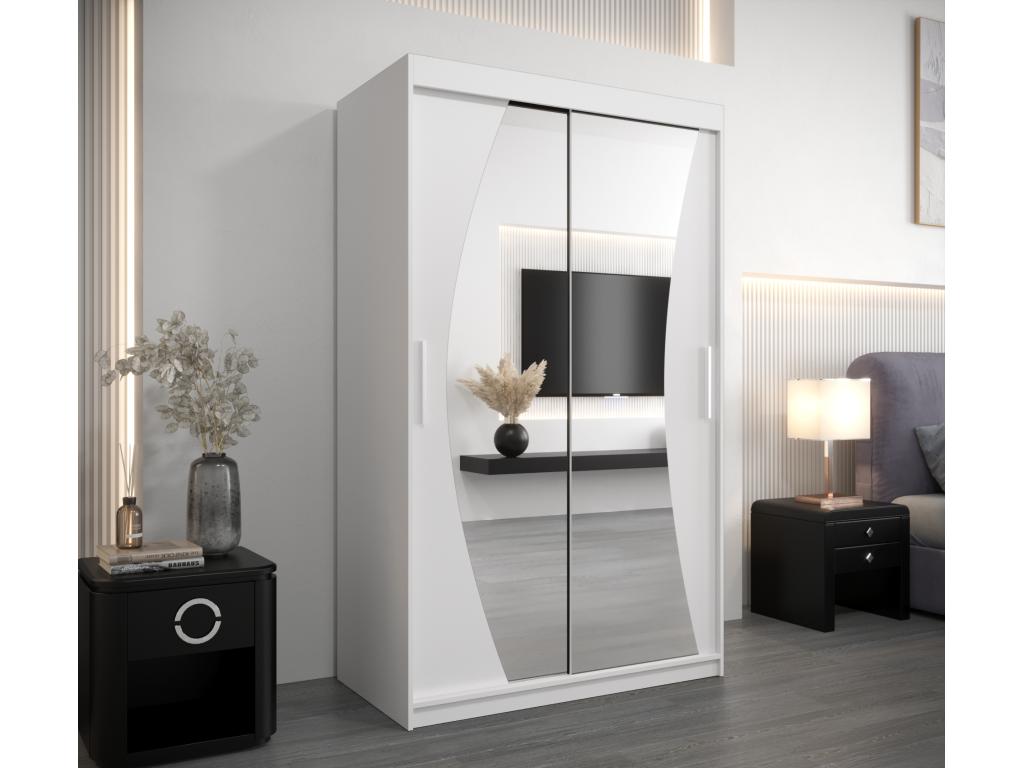 Armario Wave de puertas correderas 200/120/62 2 puertas blanco/blanco