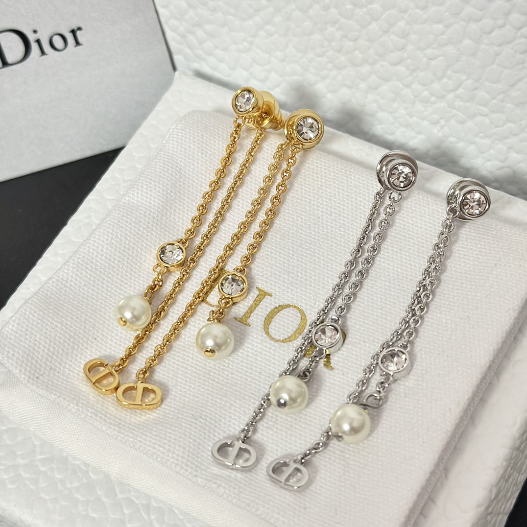 Dior Chain Tassel Earrings - Original Replica Club