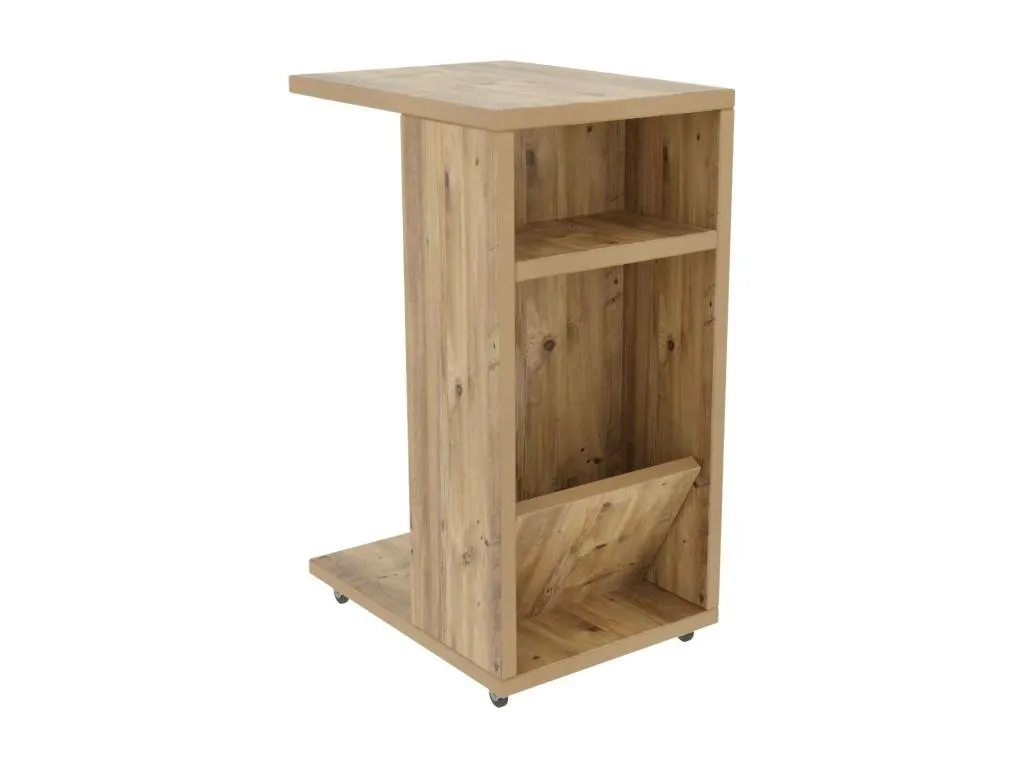 Mesa de café Alkifurniturees Mesa de centro baja Revistero para sofá Estante de la sala de estar 30x40h63 cm Alkifurniturees SFRQ04588