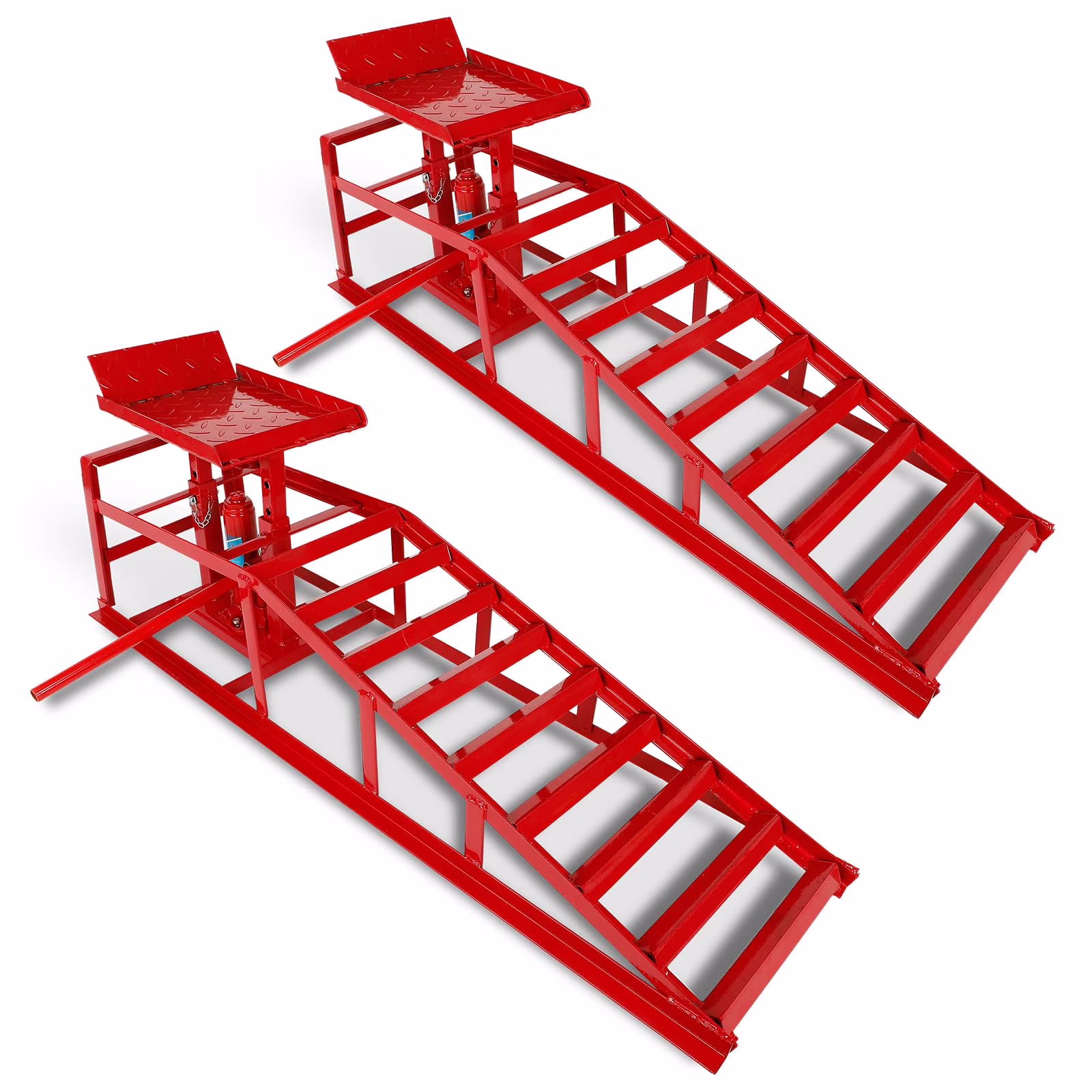 Confote Car Ramps, 2PCS 5T 10000 lb Portable Heavy Duty Hydraulic Car Ramps, Lift Ramp for Truck Vehicle Auto Garage Repair Red(2/Red)