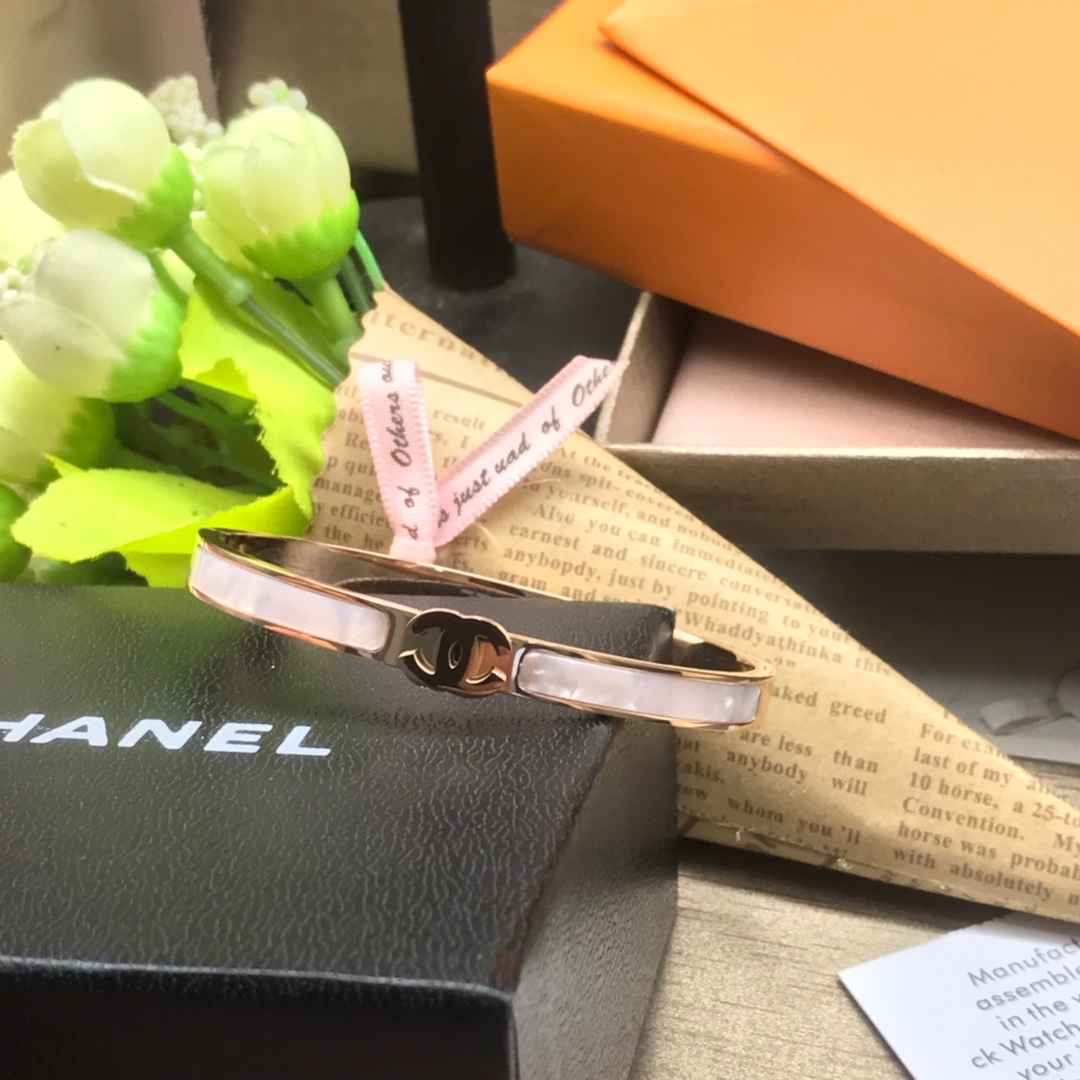 Chanel Mother of Pearl Bangle Bracelet - Original Replica Club
