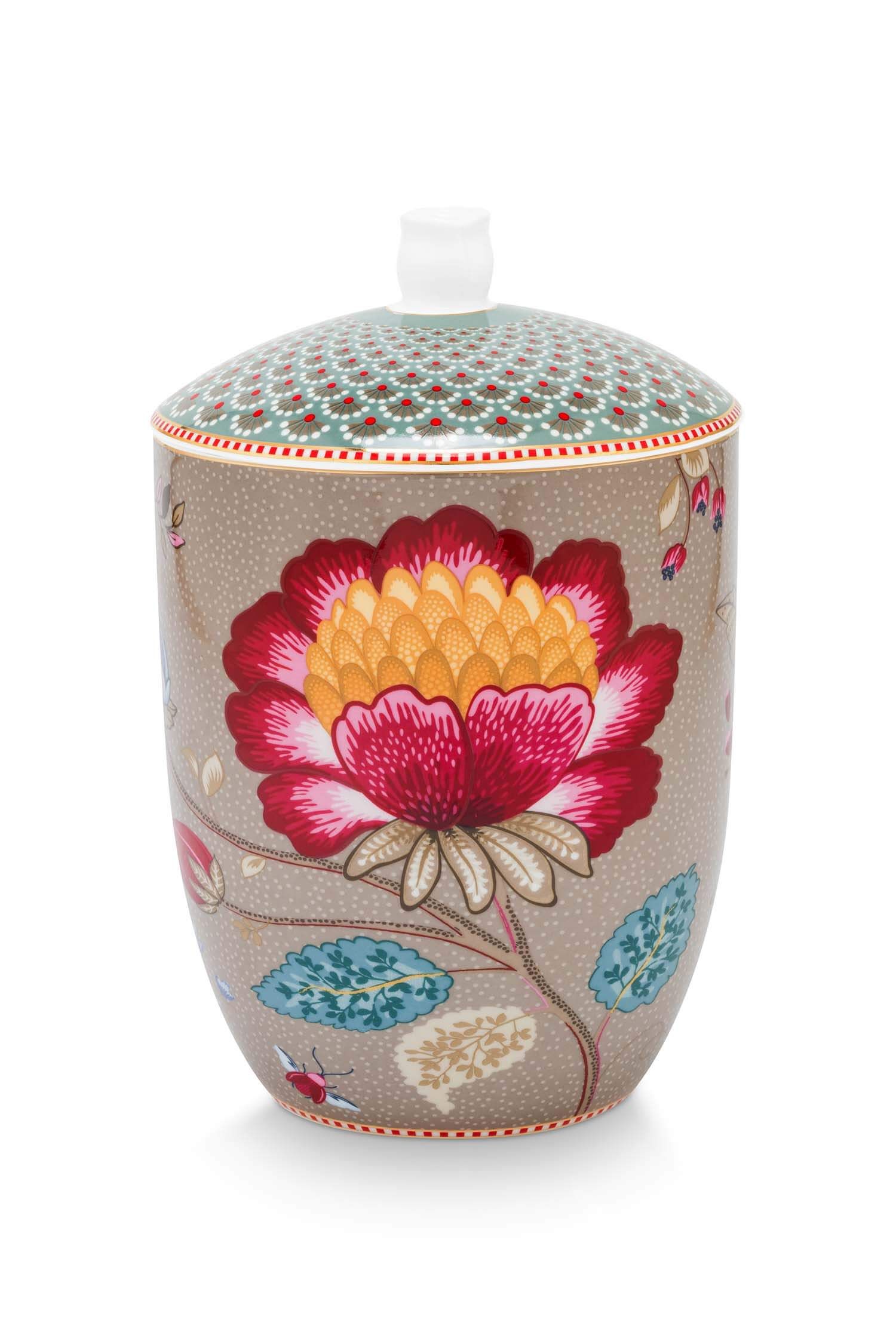 Storage Jar Blooming Tales Fantasy Khaki