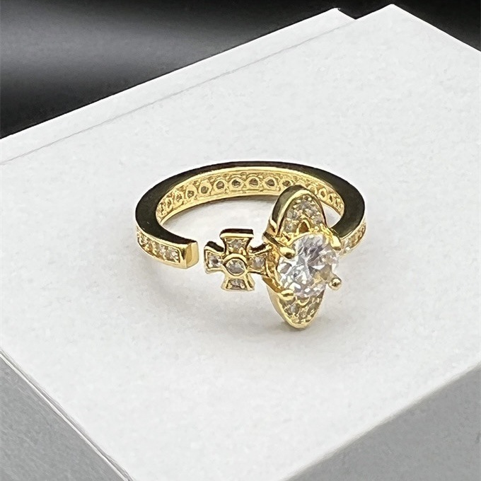 Vivienne Westwood Adjustable Diamond Saturn Ring - Original Replica Club