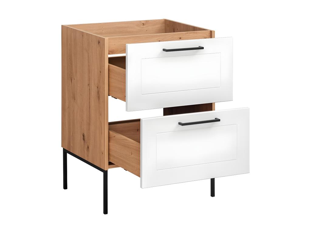Armario Bajo Lavabos MADERA CUW60 2D 60x46x61 Beige