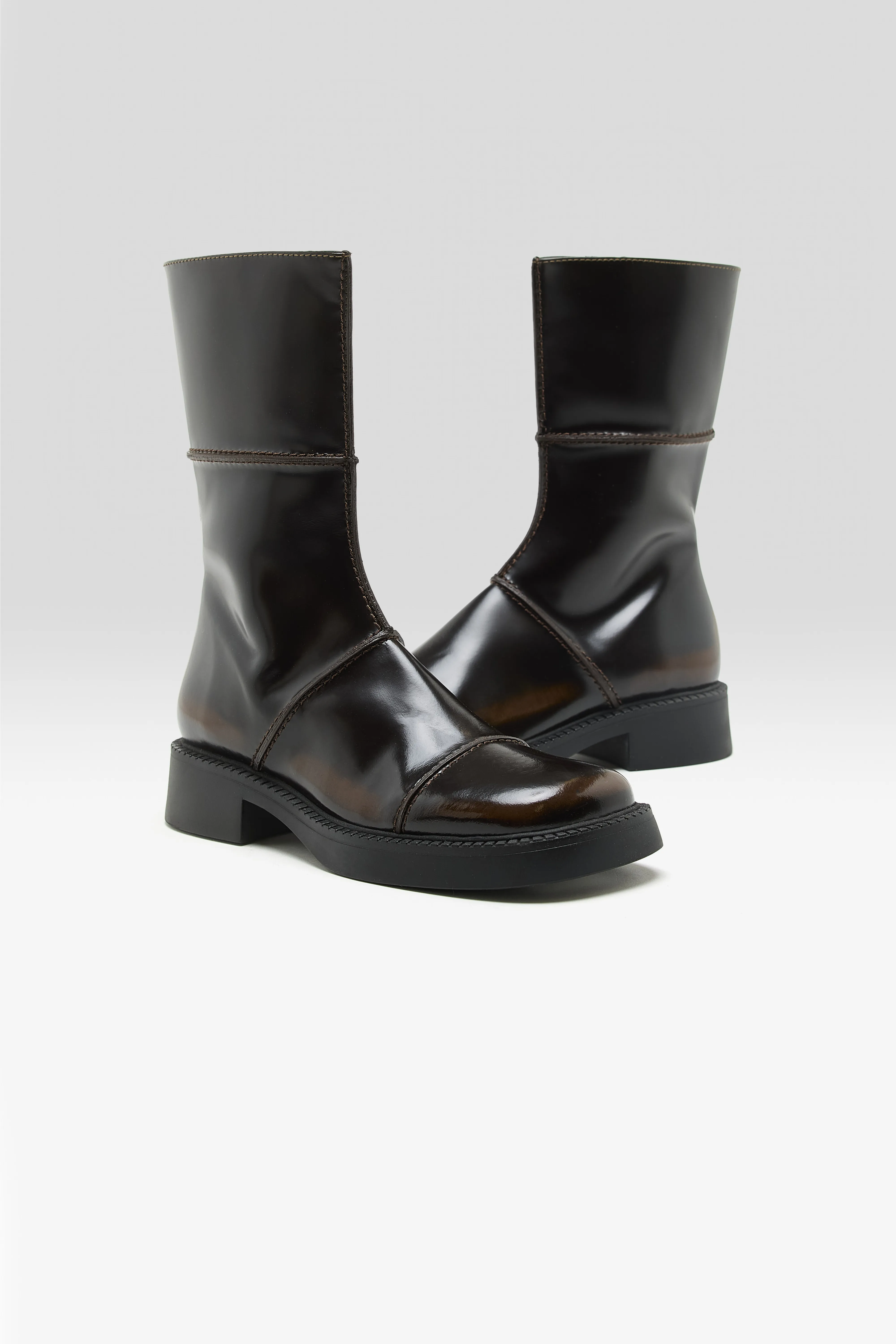 Bellerose Dahlia Dark Brown Ankle Boots  (252 / W / BROWN)