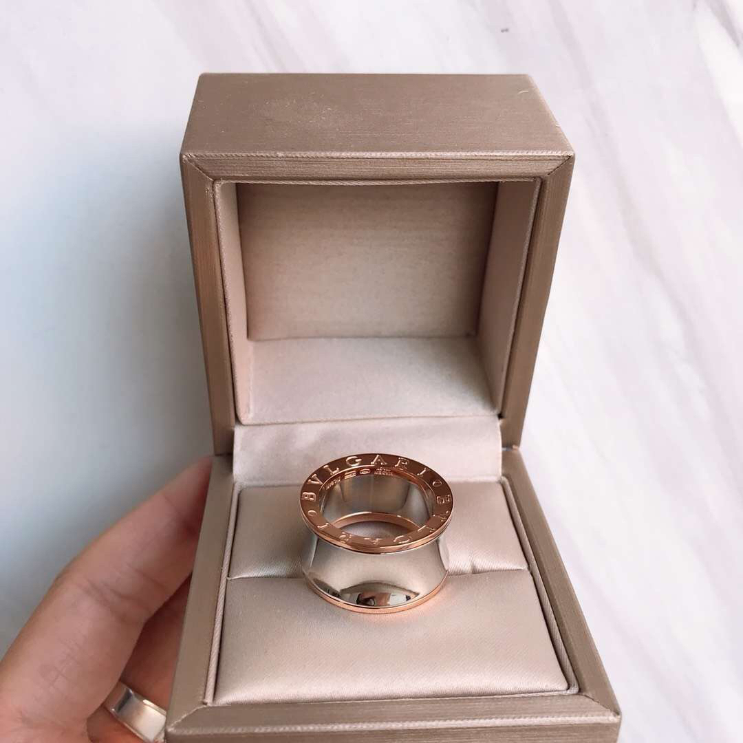 Bvlgari Rose Gold Mixed Metal Color Mirror Ring - Original Replica Club