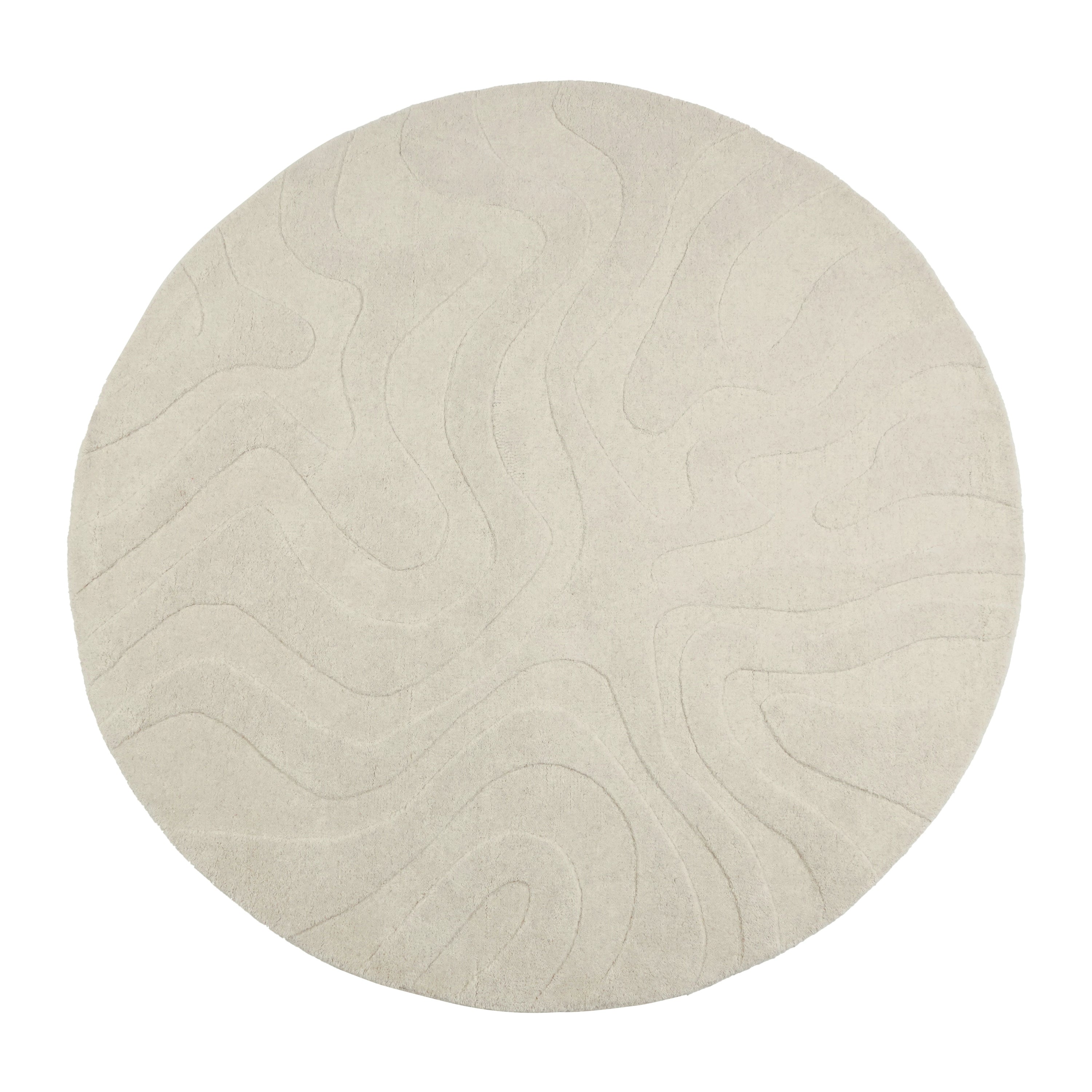 Blokker Groovy Vloerkleed Ø 150 cm - Beige
