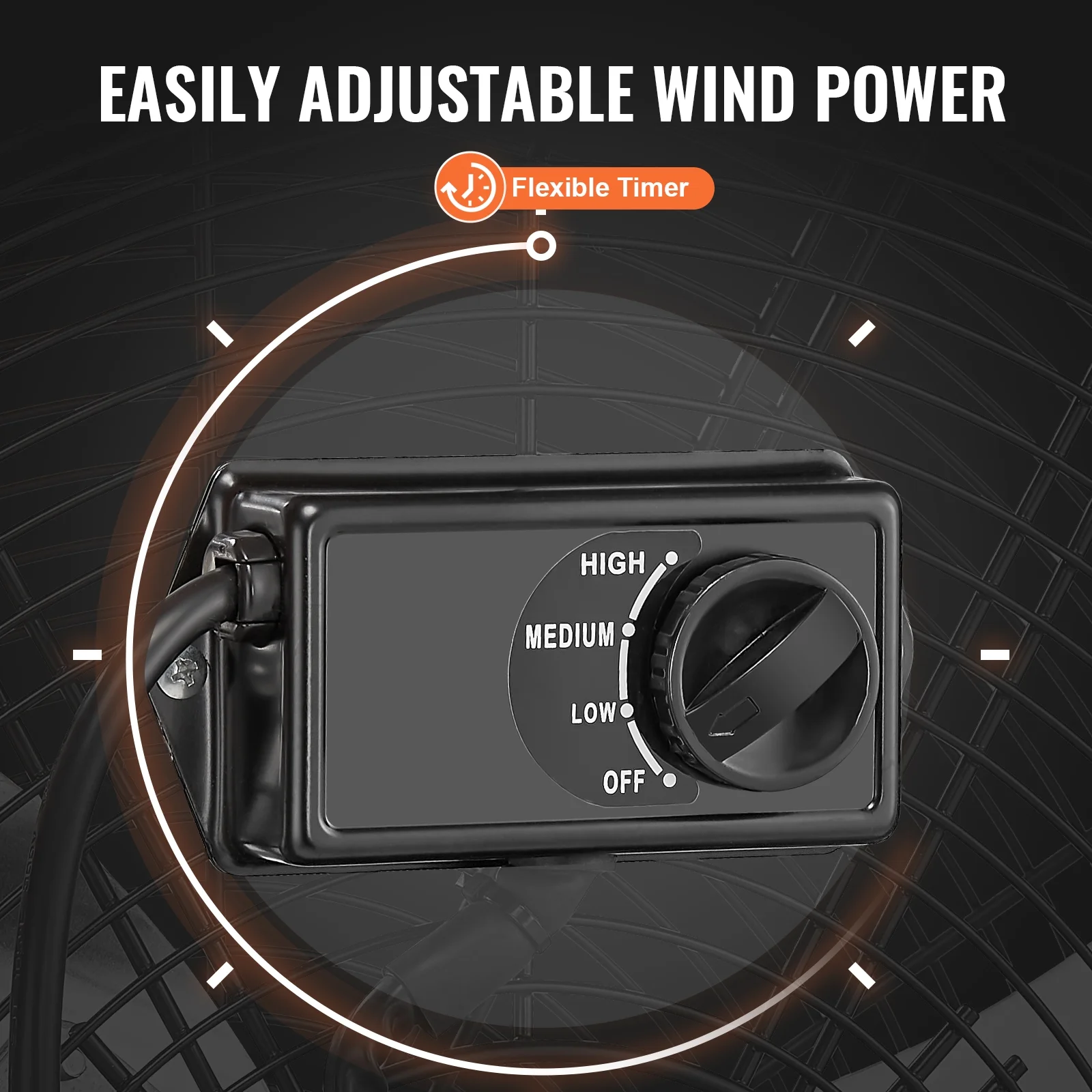 KFFKFF Industrial Drum Fan, 30 Inch with High Speed, 3-Speed 13000CFM, Heavy Duty for Commercial Purposes, 360° Flexible Tilt Mechanism, Ideal for Warehouse, Workshop, Factory, and Basement - Image 2