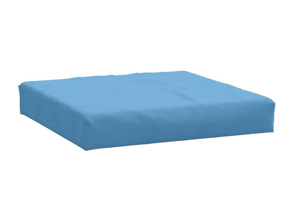 Cojín para sofá de palets tela azul melange 60x60x10 cm