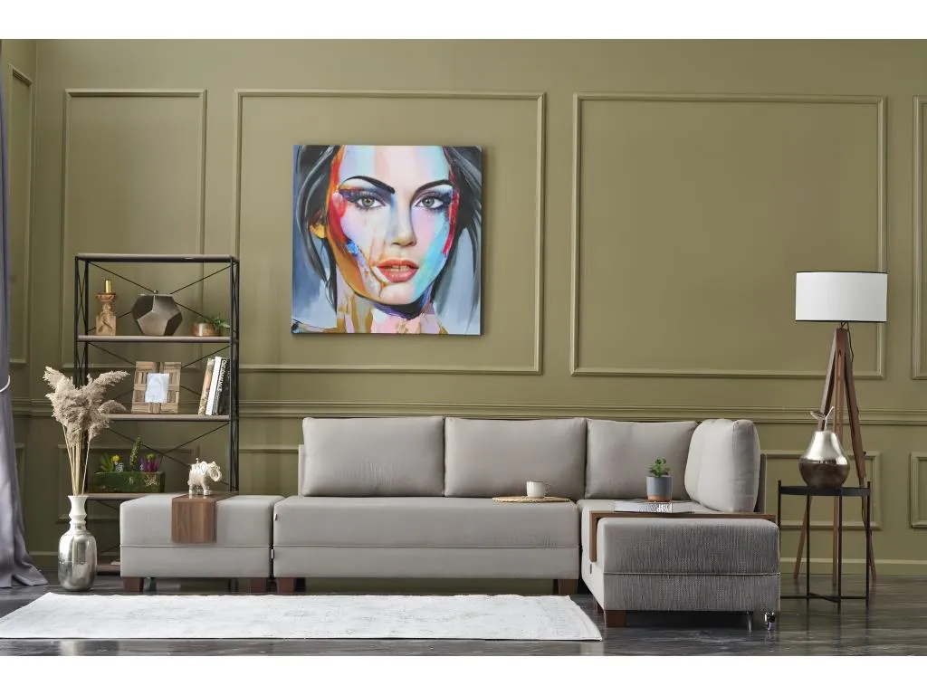 Sofá rinconero Luxmbls 294 De color marrón claro 280x210x70cm 41282ULLC
