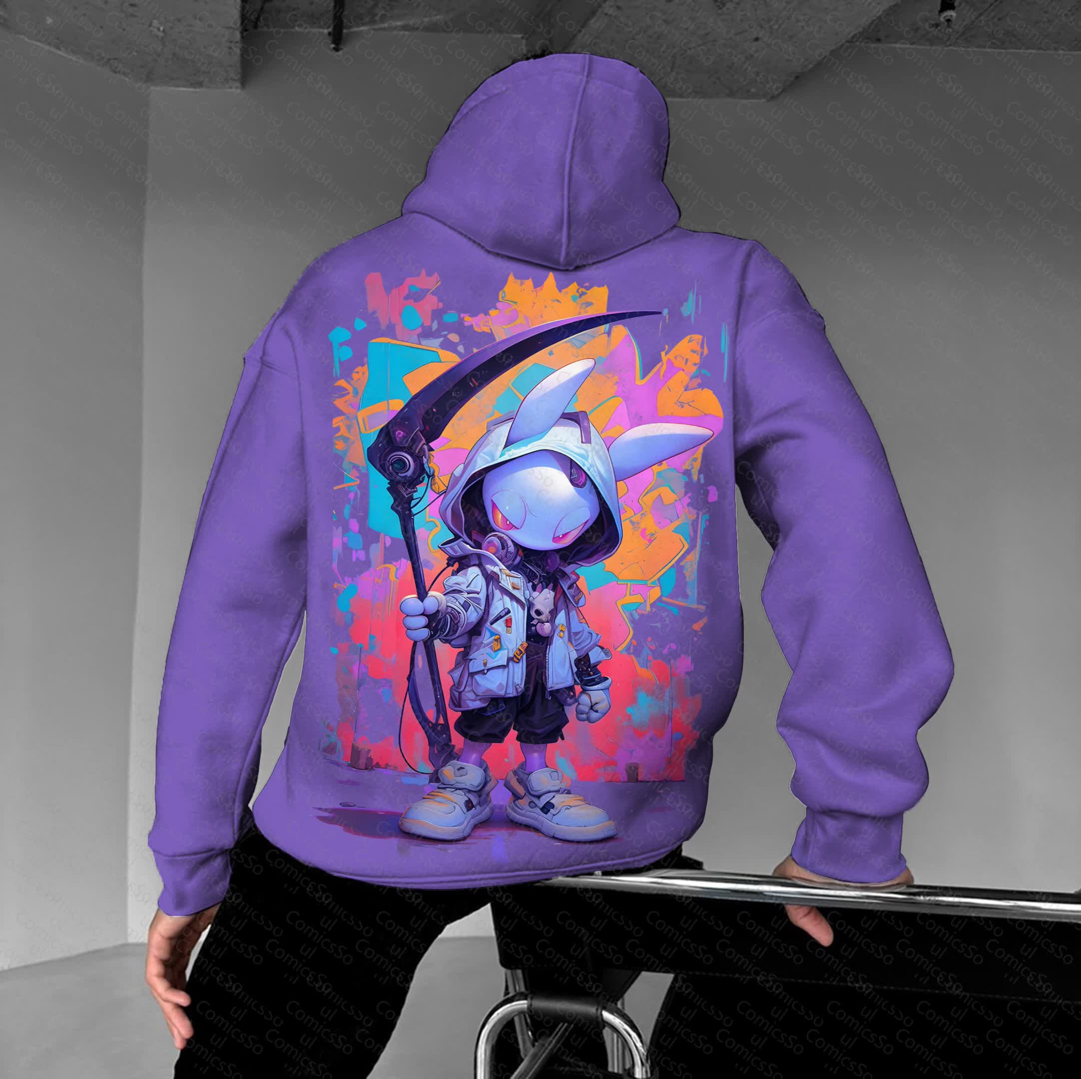 Unisex “Comicssoul” Anime Graphic Streetwear Vintage Hoodie