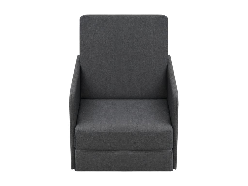 Sillón convertible en cama tela gris oscuro