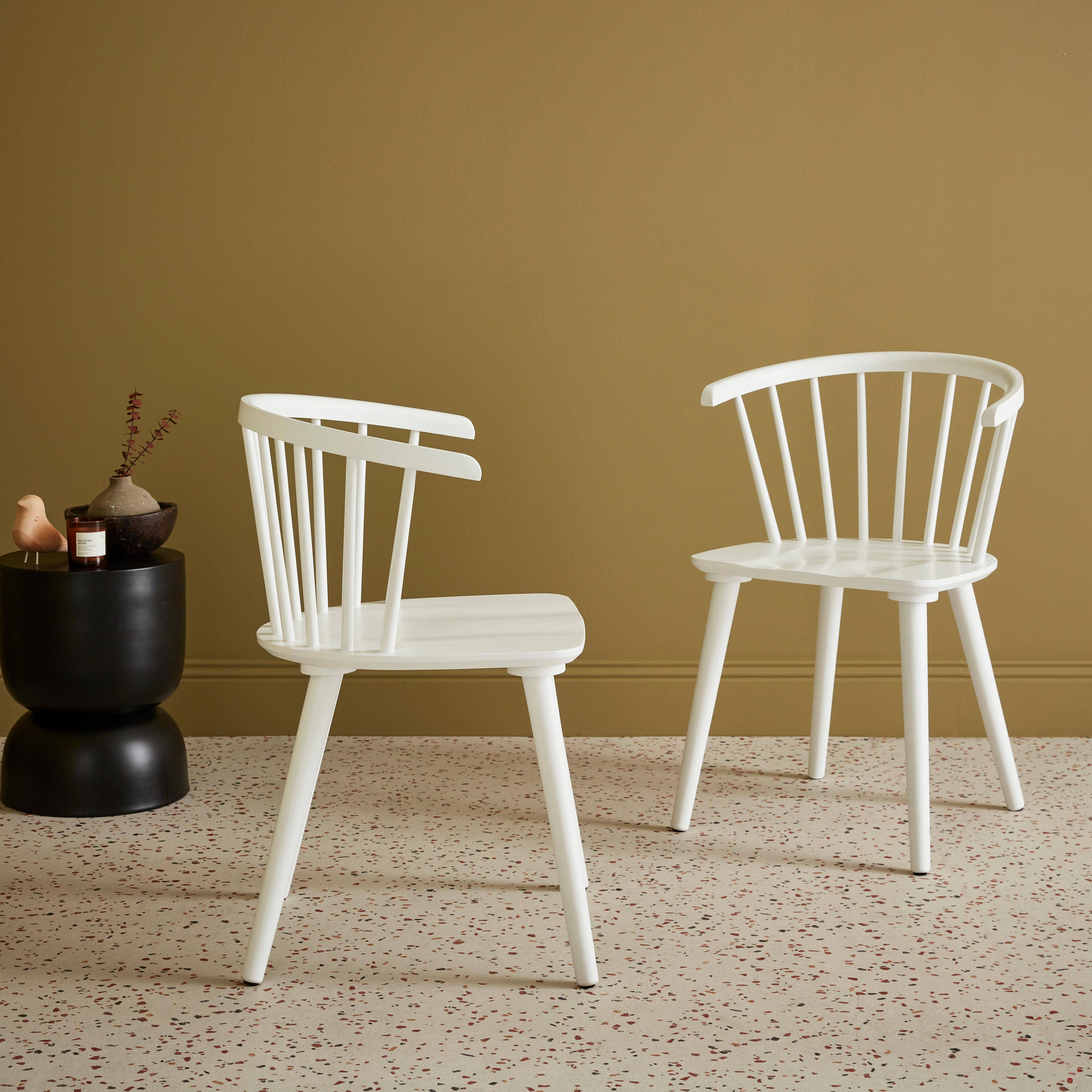 Paula - Silla de bar de madera, set de 2