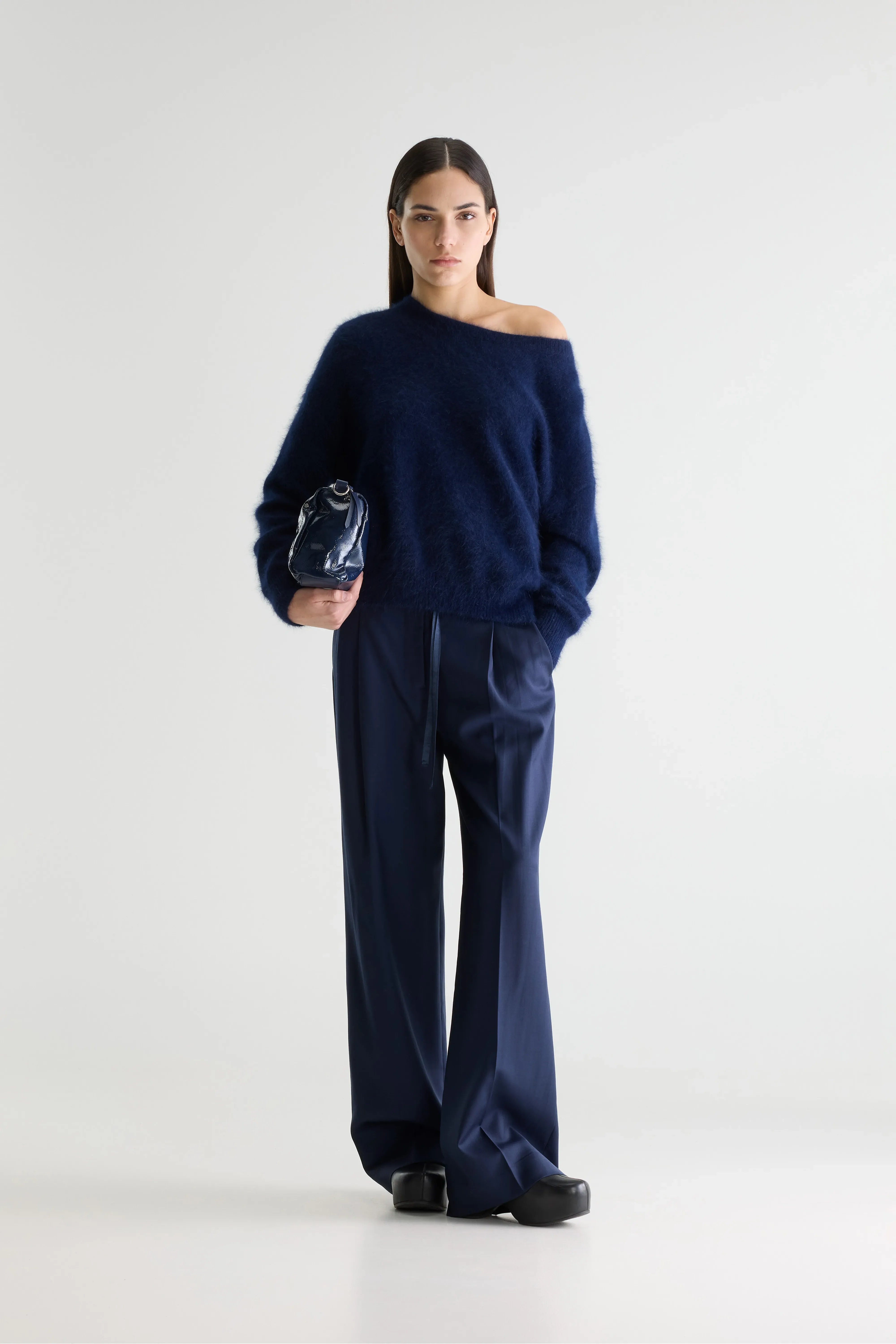 Bellerose Datus angora-blend navy sweater (252 / W / NAVY)