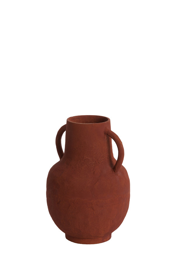 Light & Living Light&living Vaas deco Ø18,5x26 cm SARMANO steenrood