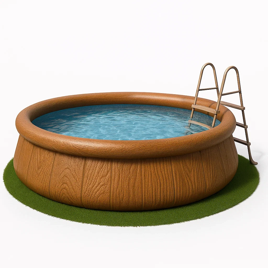 Piscina desmontable 396x100 cm con depuradora color marrón HwYWATXE57fT