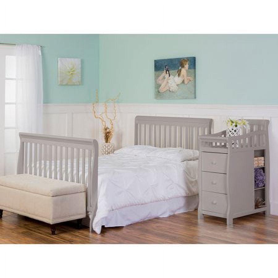 Dream On Me Brody 5-in-1 Convertible Crib Adjustable Mattress Crib & Changer Pearl Gray - Image 3