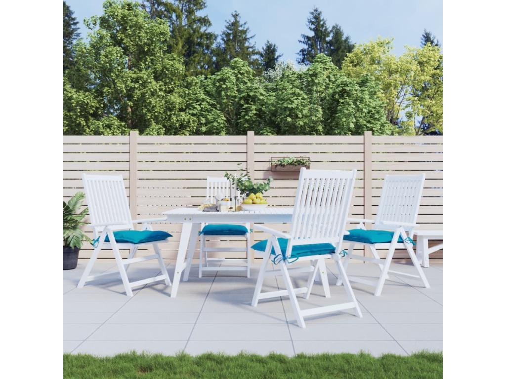 Cojines de silla de jardín 4 unidades tela Oxford azul 50x50x7 cm