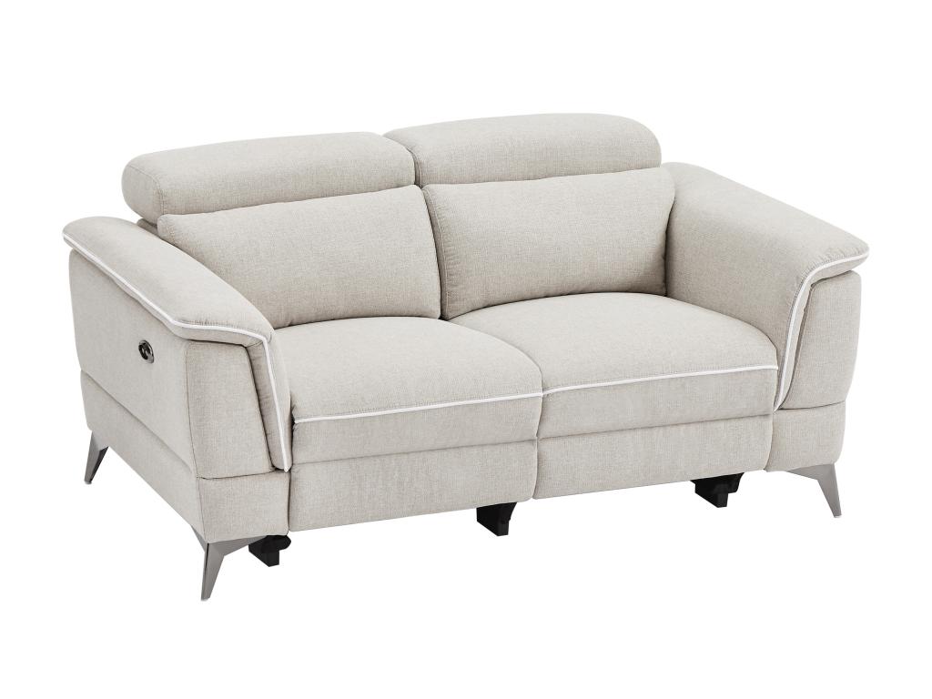 Sofá relax eléctrico 2 plazas tela beige