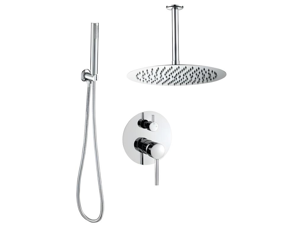 Conjunto de ducha empotrada techo monomando SLIGO Ø 30cm Cromado
