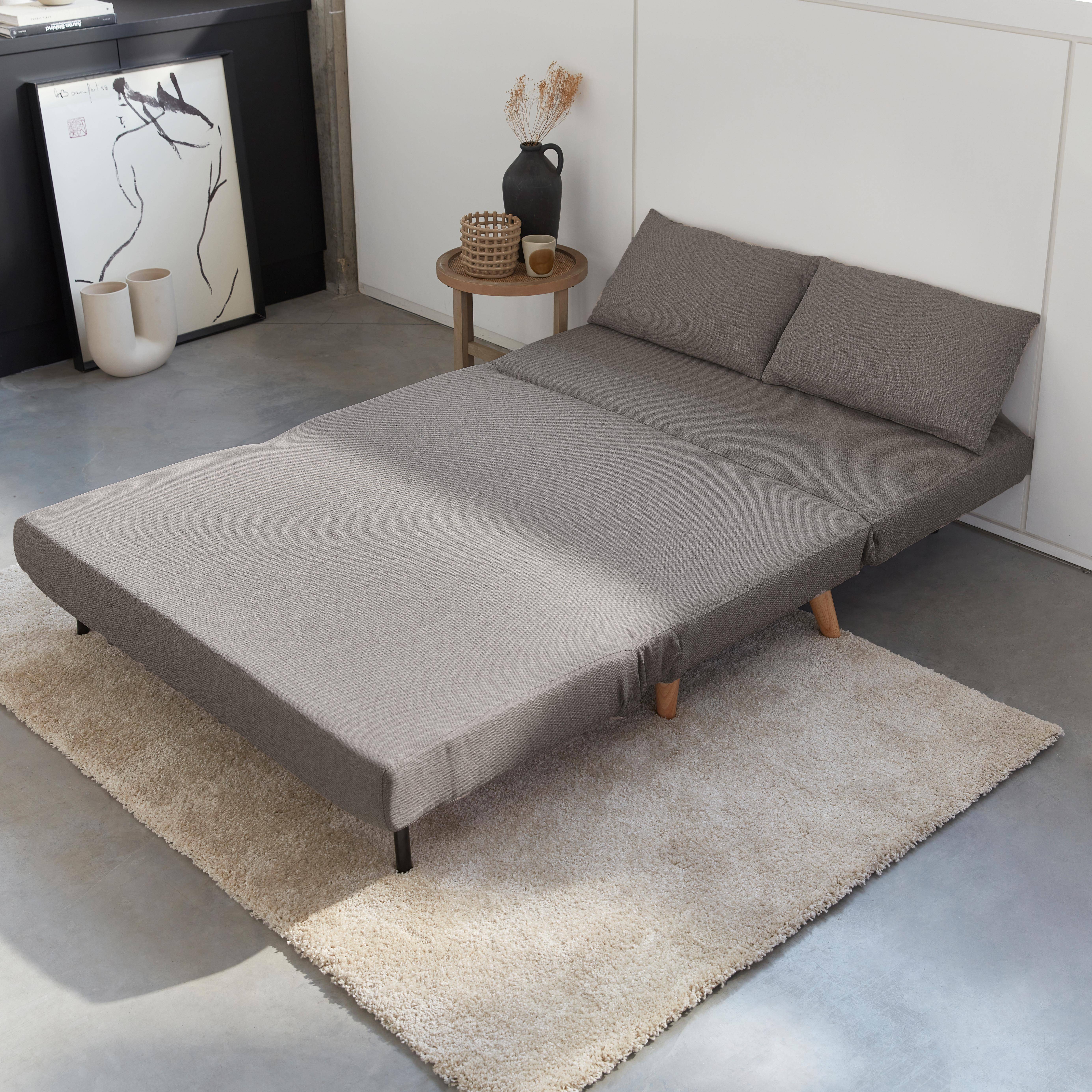 Guesta - Sofá cama de con patas de madera, 2 plazas