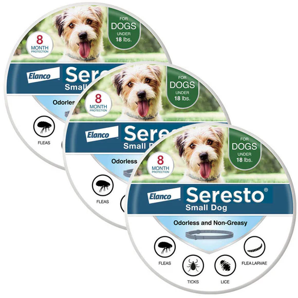 Seresto Flea & Tick Collar for Dogs & Cats, Waterproof Adjustable Design, Long-Lasting Comfortable Everyday Accessory