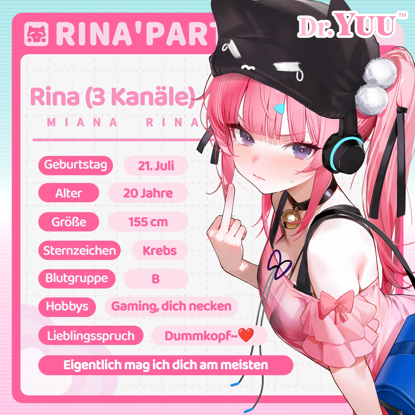 Dr.YUU Rina Anime-Charakterprofil