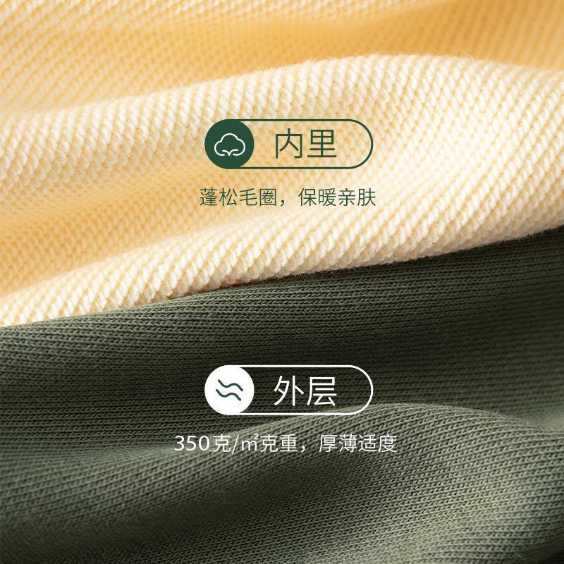 Pure cotton sweatshirt workwear with logo print, cross-border autumn and winter pullover hoodie