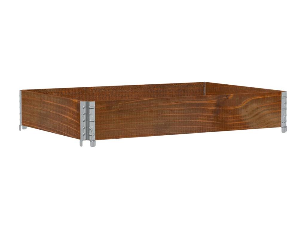 Jardinera de madera maciza de Joliven marrón 120x80 cm