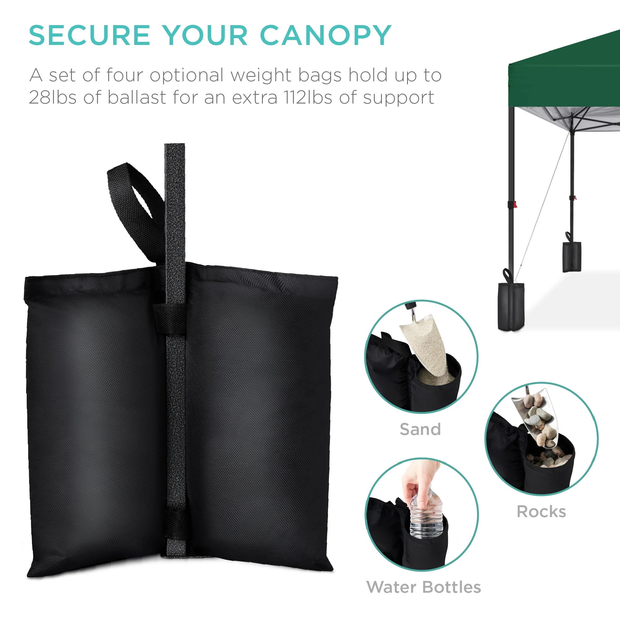 Best Choice Products 12x12ft Easy Setup Pop Up Canopy w/ 1-Button Setup, Wheeled Case, 4 Weight Bags - Navy Blue - Image 138