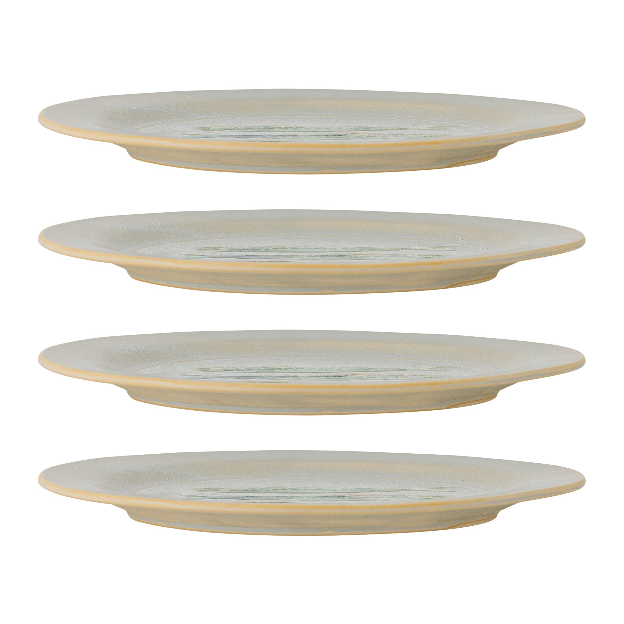 Bloomingville Hadden Dinerbord 4 st. - Ø 27 cm - Vissen / Groen