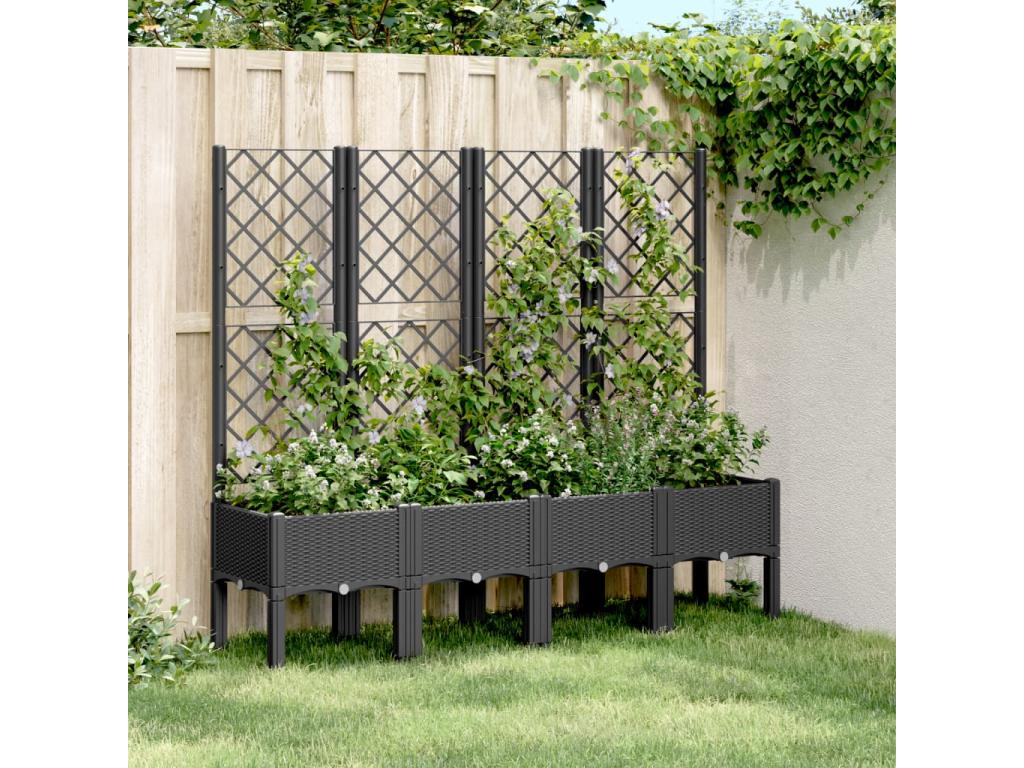 Con Decoratodo nrejado PP negro 160x40x142 cm