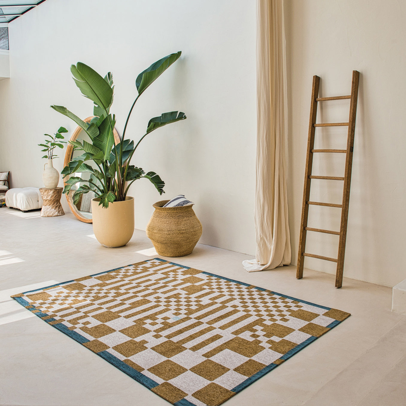 Louis de Poortere Craft Chess Vloerkleed 200 x 280 cm - Honey