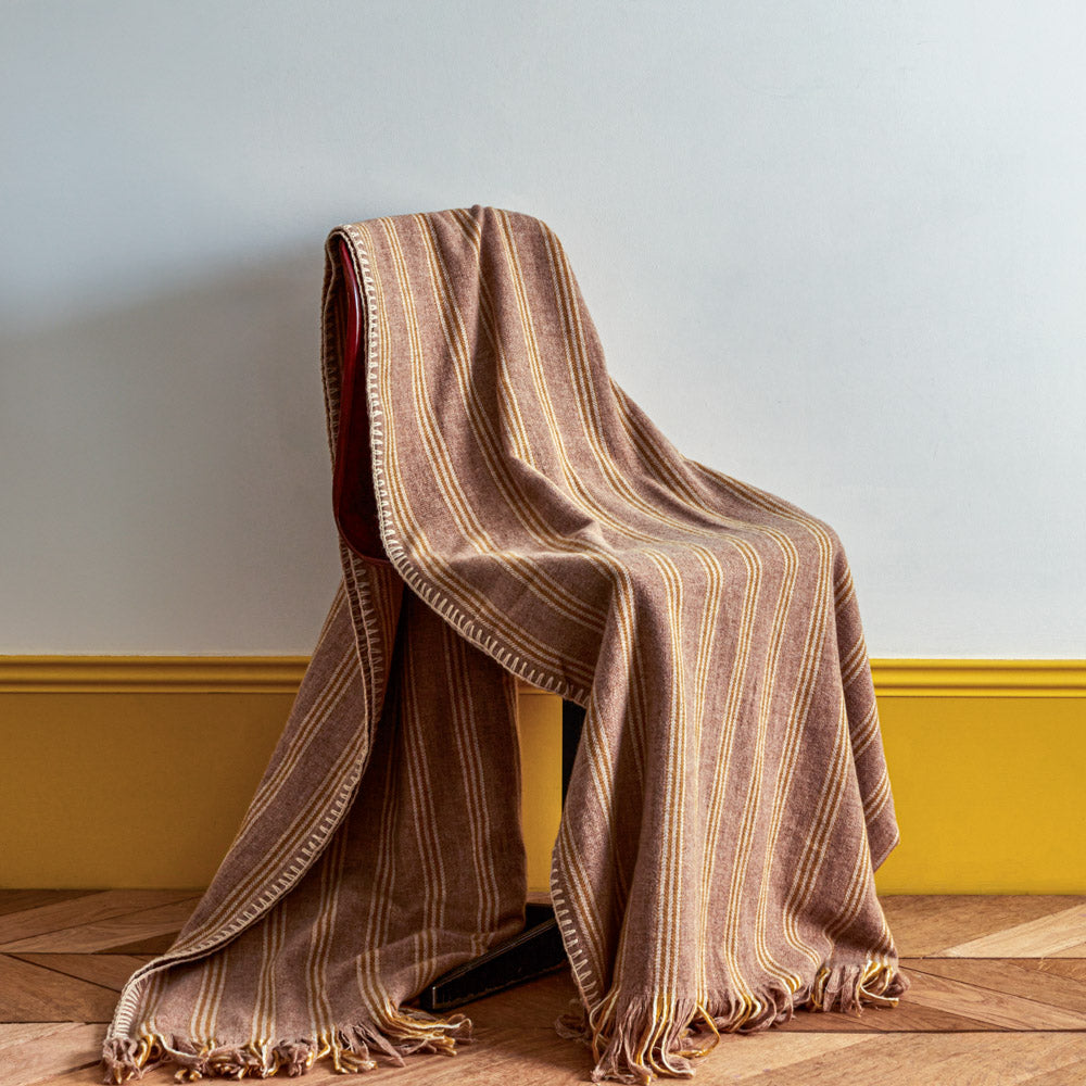 Plaid en laine Castor - Chamois
