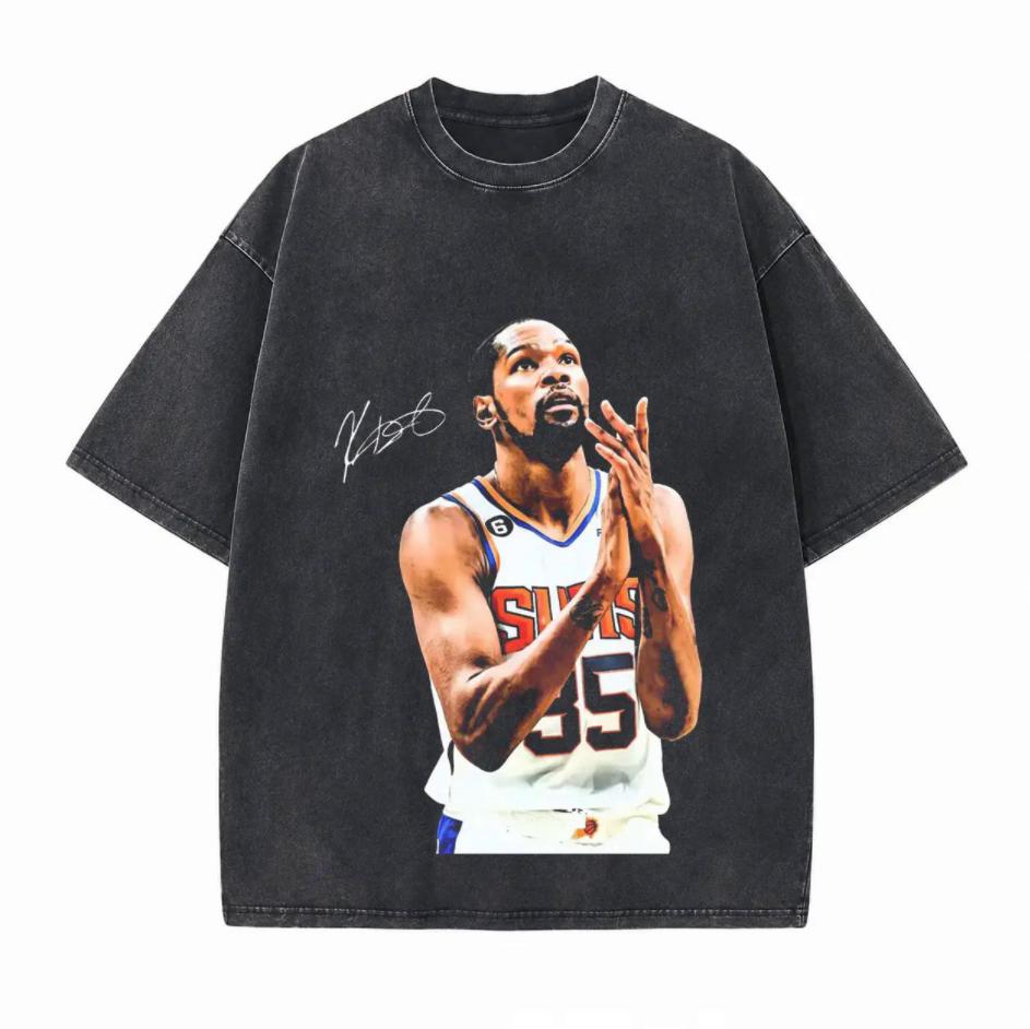 NBA Star Phoenix Suns Printed Unisex Washed T-Shirt