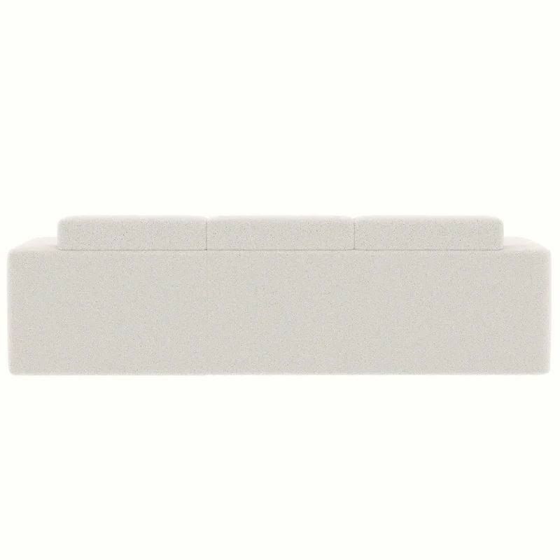 L Shaped Sectional Sofa with Upholstered Cushions and Modular Design