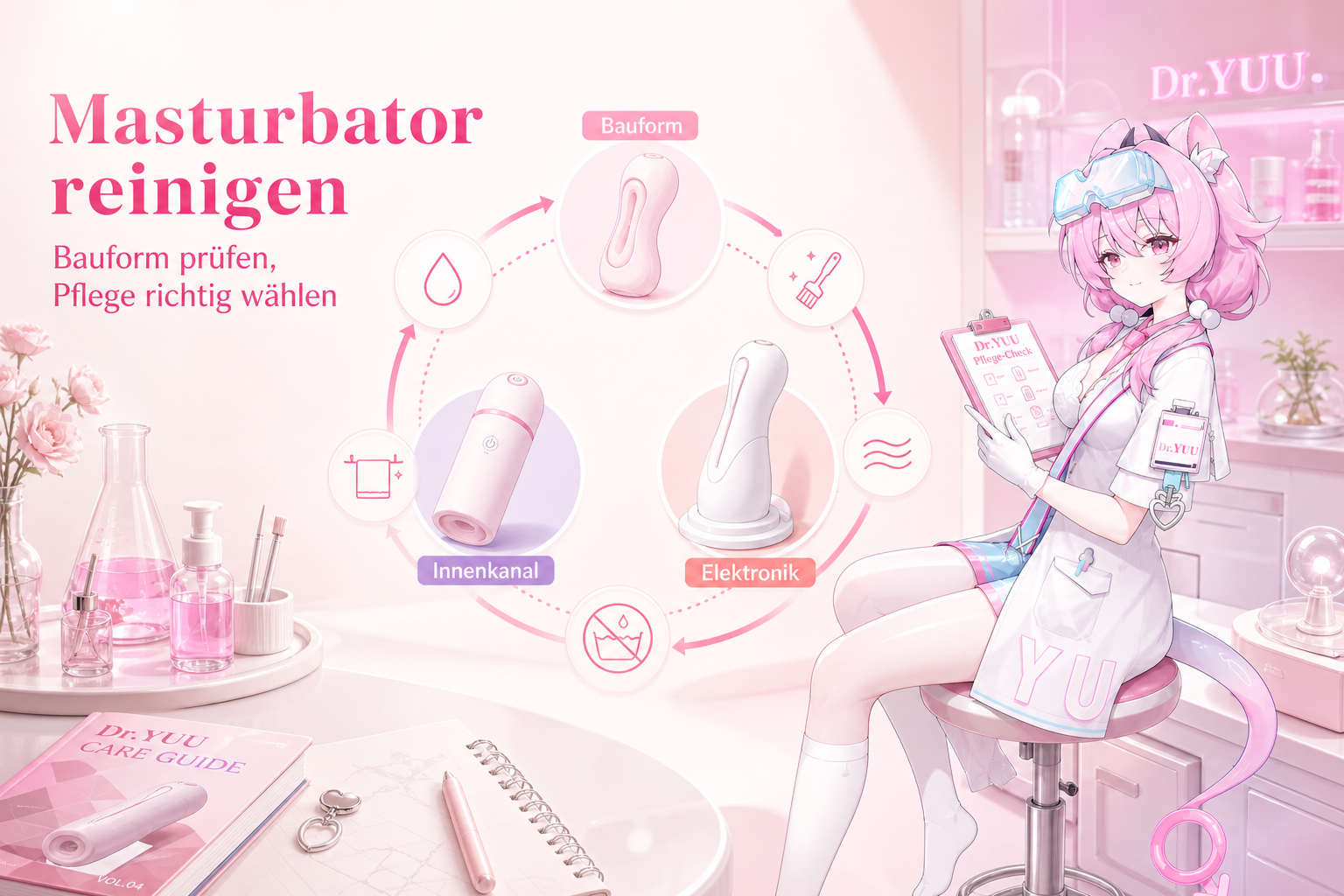 Masturbator reinigen: Erst die Bauform prüfen, dann die Pflege wählen | DR.YUU™ Ratgeber - Masturbator & Sexspielzeug